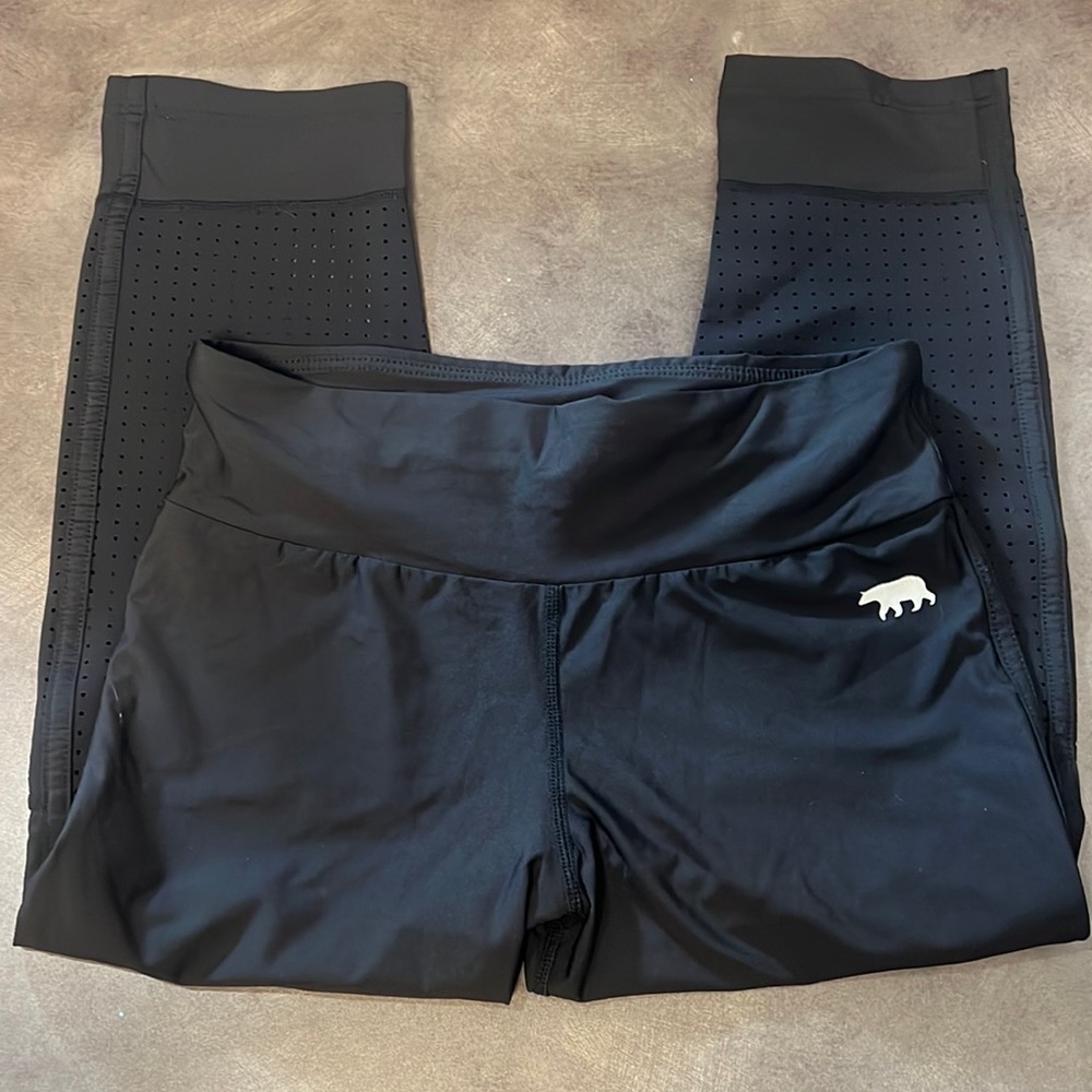 Running Bare Nylon Leggings / Tights Capri Black 4 /6